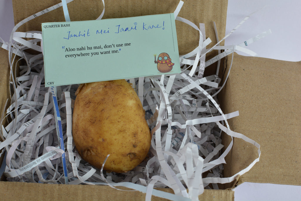 Potato with Custom Message Card